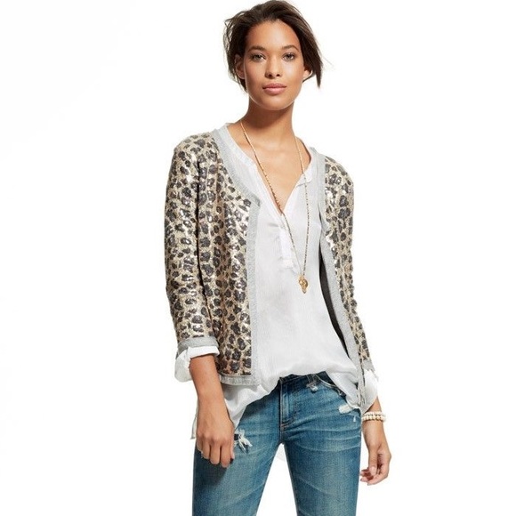 leopard sequin jacket
